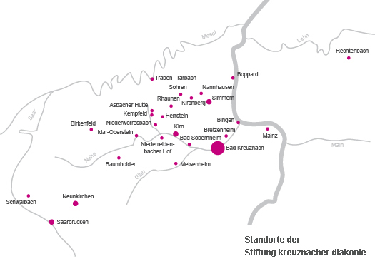 Übersichtskarte der Standorte