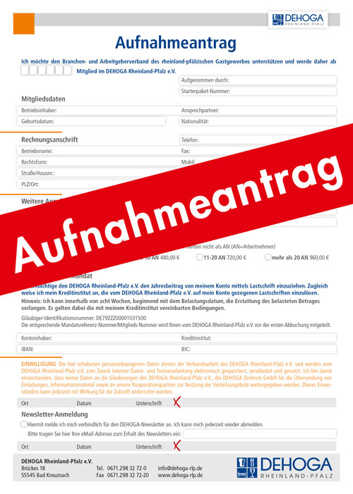 Aufnahmeantrag download