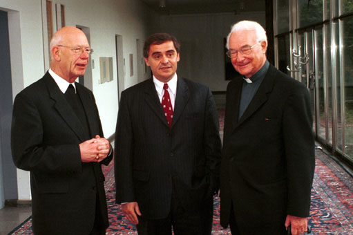 Spital mit Peter Müller, Ministerpräsident des Saarlandes, und Anton Schlembach, Bischof von Speyer