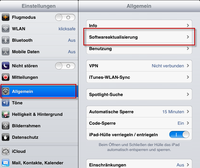 Screenshot Softwareaktualisierung