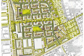 Heiligkreuz-Areal Städtebaulicher Entwurf (Wettbewerb, 1. Preis) © Hermann und Valentiny, Wien sowie Latz und Partner, Kranzberg