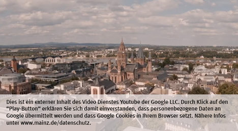 Die Landeshauptstadt Mainz nutzt den Video-Dienst Youtube.  Vor einem Klick auf den Play-Button empfängt Youtube keine Daten und setzt keine Cookies. Nähere Informationen über Youtube finden Sie in den Datenschutzinformationen zu unserem Youtube-Kanal: www.mainz.de/datenschutz