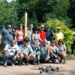 Teilnehmer bei der 4. Boule-Dorfmeisterschaft im Jahr 2013