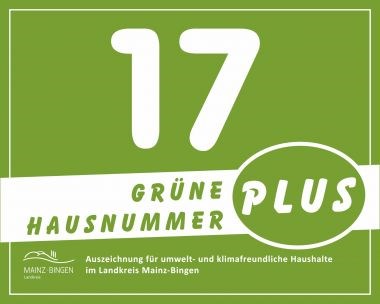 Hausnummernschild "Grüne Hausnummer PLUS"