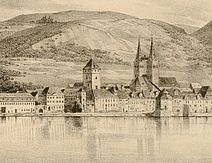 Ausschnitt aus: F. C. Vogels Panorama des Rheins ... Frankfurt/Main, 1833