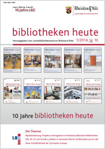 Titelseite der Zeitschrift bibliotheken heute