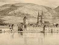 Ausschnitt aus: F. C. Vogels Panorama des Rheins ... Frankfurt/Main, 1833