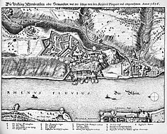 Die Vestung Ehrnbreitstein oder Hermanstein, und wie selbige von den Keyseris. Ploquirt und eingenohmen Anno 1636