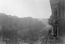 Kaiserstraße mit Blick in Richtung Bahnhof (vor Herbst 1897)