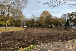 Rasensanierung im Goetheplatz © Landeshauptstadt Mainz