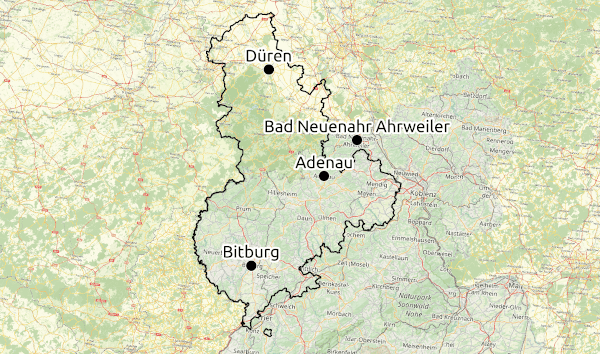 Karte Region Eifel © Open Street Map - CC-BY-SA 2.0