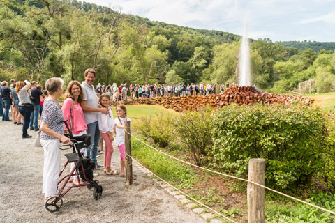 Der Geysir Andernach auf der Halbinsel Namedyer Werth - Foto:  Dominik Ketz © Rheinland-Pfalz Tourismus GmbH