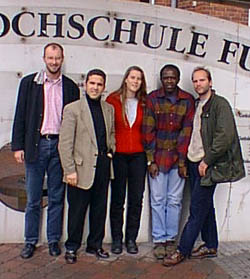 Laurence (teacher), Chris, Camille, Alex, Johannes