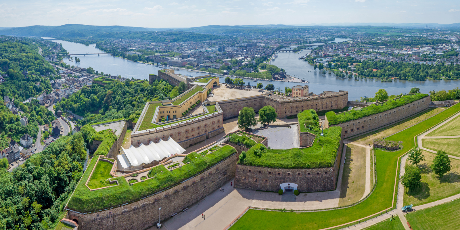 Luftaufnahme Festung Ehrenbreitstein