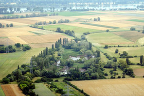 Das Laubenheimer Ried aus der Luft © Landeshauptstadt Mainz