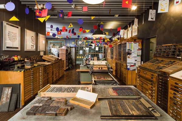 Blick in den Druckladen des Gutenberg-Museums. © Gutenberg-Museum, Foto: Carsten Costard