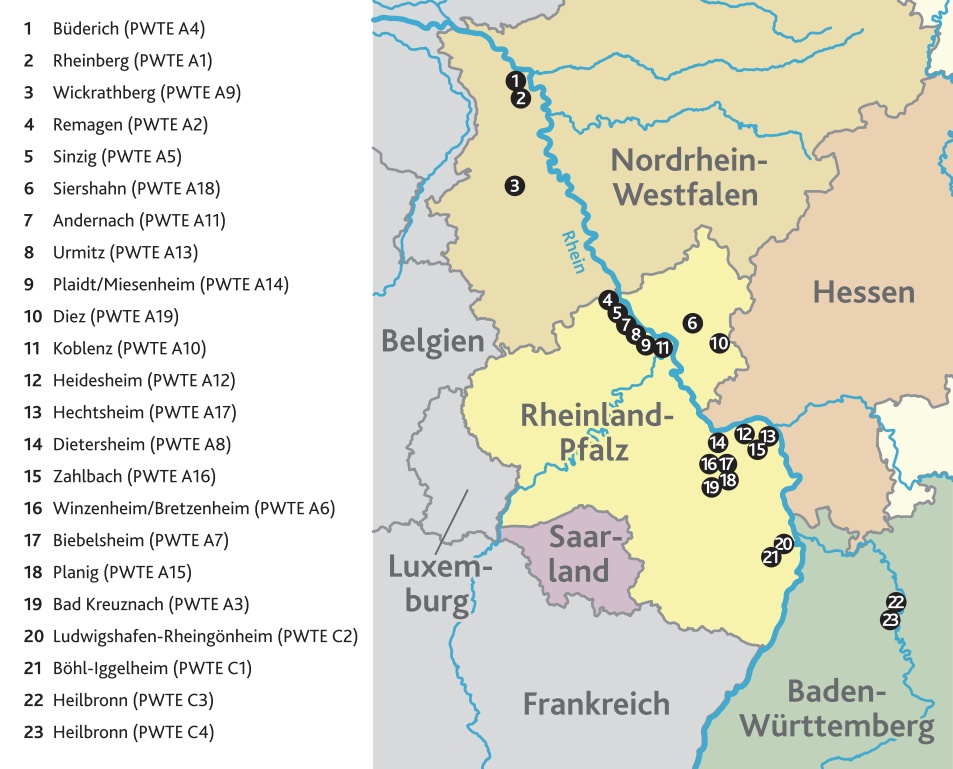 Karte Rheinwiesenlager