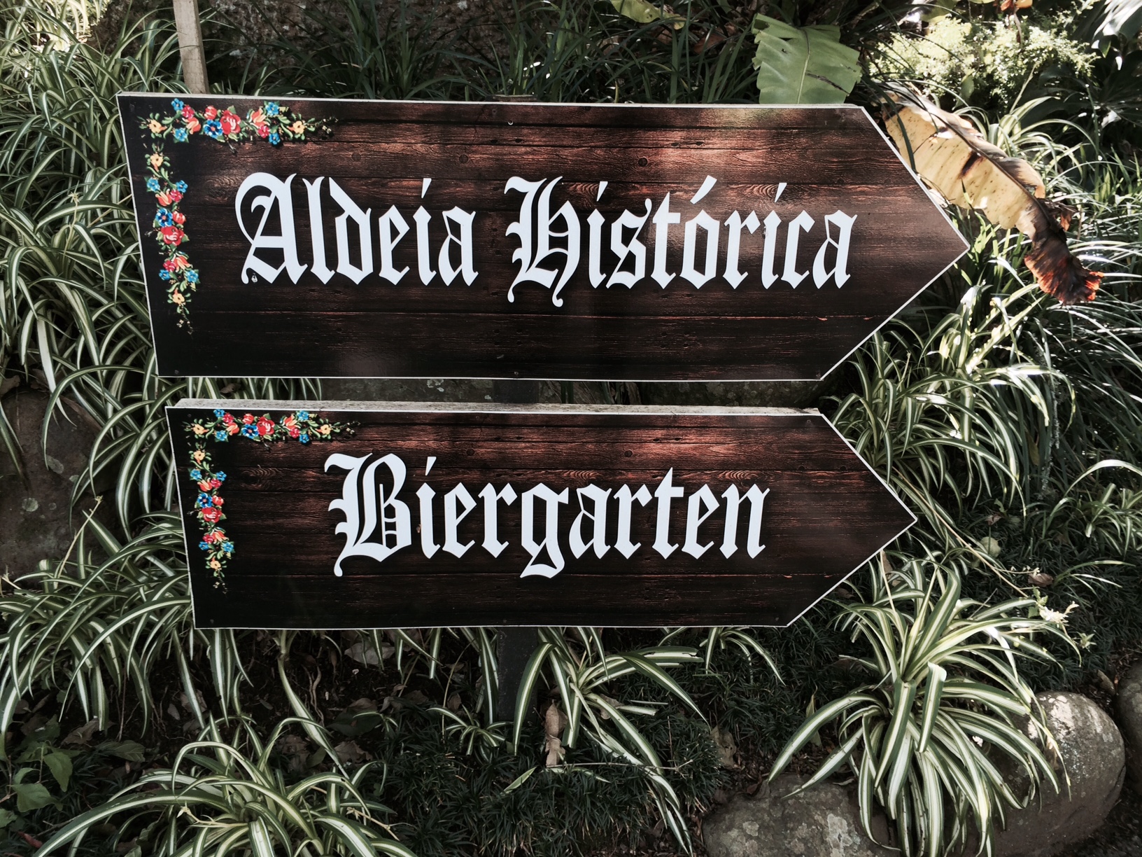 Wegweiser zum Biergarten