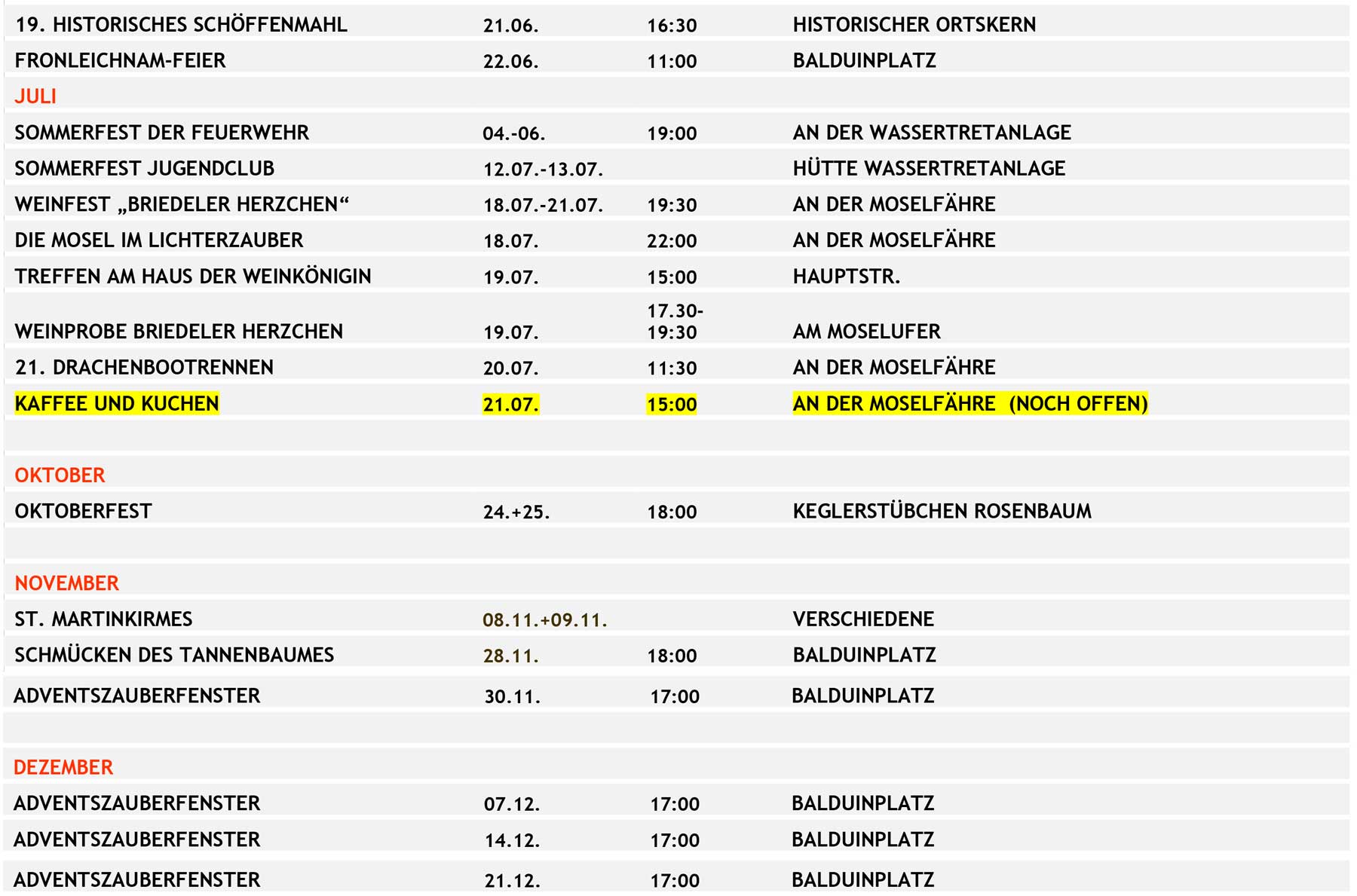 Veranstaltungsplan 2024 2