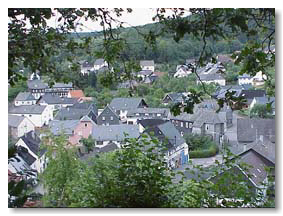 Ortsansicht Emmerzhausen mit Schatten