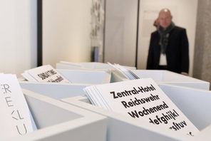 Die Sonderausstellung "Futura. Die Schrift" (2016-17) im Gutenberg-Museum © Gutenberg-Museum Mainz, Foto: Bernd Eßling