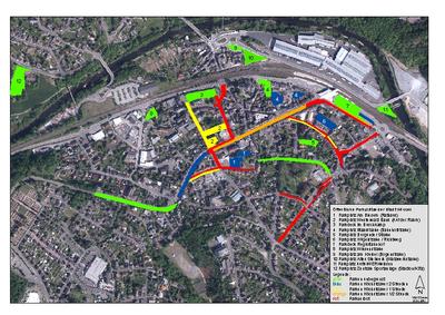 Parkplätze in der Stadt Wissen