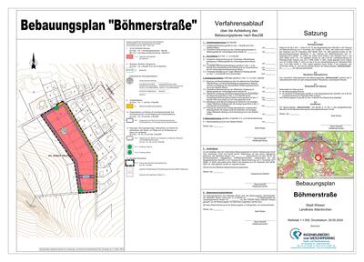 Planzeichnung zum Bebauungsplan Böhmerstraße