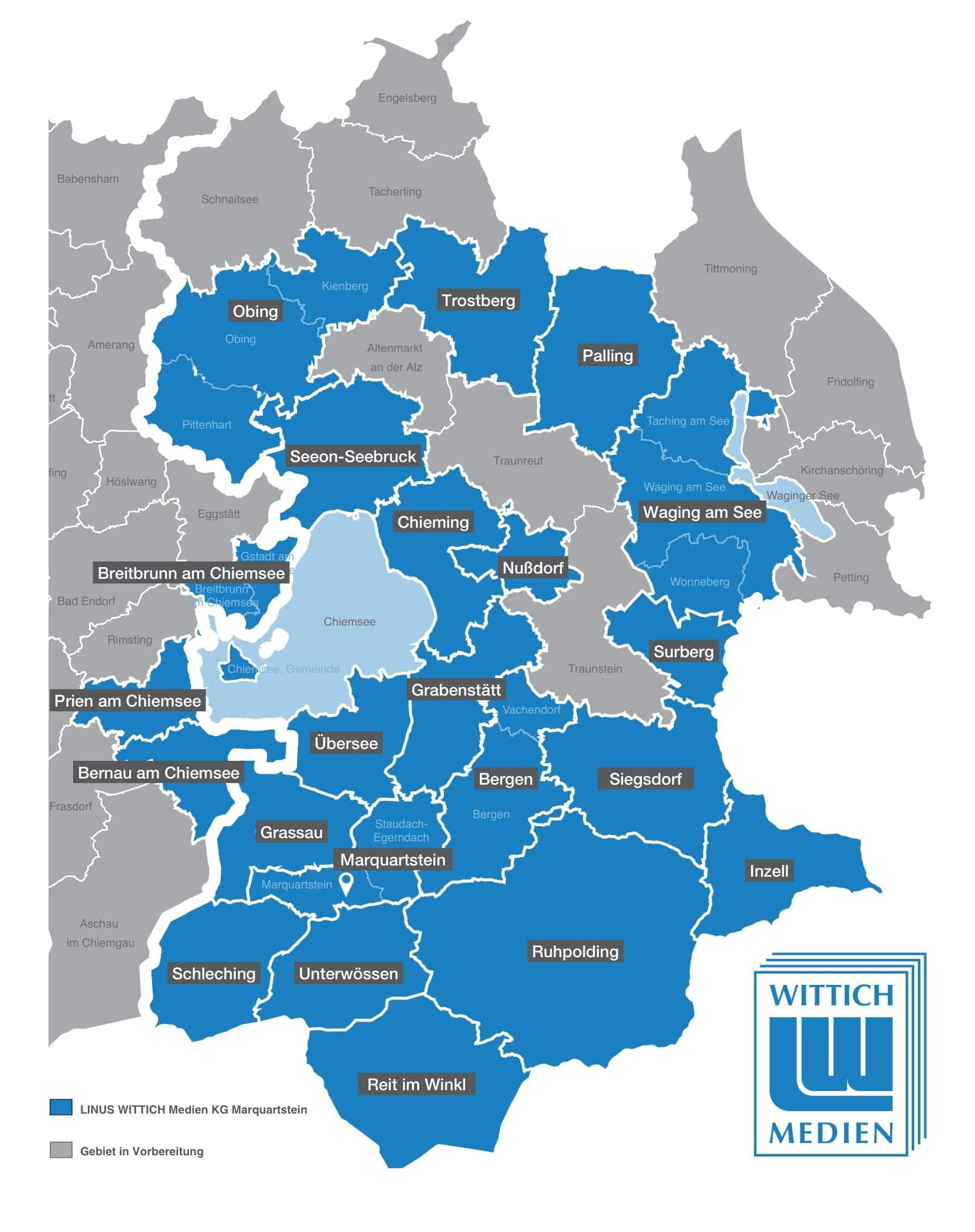 LINUS WITTICH Medienhaus Marquartstein Verbreitungsgebiet