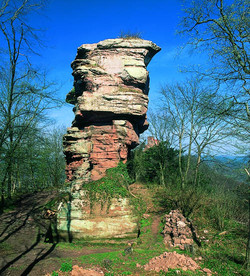 Anebos zählt zum Typus Felsenburg, der so zahlreich im südlichen Pfälzer Wald vertreten war.