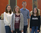 Die vier neuen „FSJ-ler“ im Rheinischen Landesmuseum Trier: v. l. Milene Unger, Leonie Anders, Frederik Riemekasten und Melissa Jakoby (GDKE-Rheinisches Landesmuseum Trier, Thomas Zühmer)