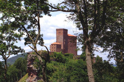 Aus der Glanzzeit der Burg zwischen 1088 und 1330 ist der Hauptturm mit seinen mächtigen staufischen Buckelquadern sowie dem Kapellenerker erhalten