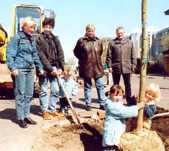 Baumpaten bei der Pflanzung