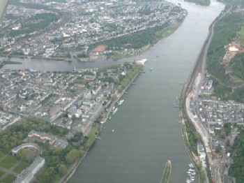 Luftbild Rechtes Rheinuufer Ehrenbreitstein/Pfaffendorf