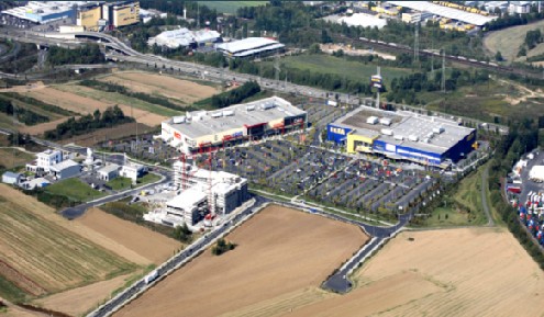 Dienstleistungszentrum-, Gewerbe- und Technologiepark Bubenheim B 9 im Herbst 2009