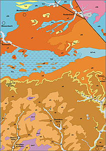 Ausschnitt aus Karte 01 Geologie