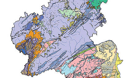 Ausschnitt aus der Karte der hydrochemischen Einheiten in Rheinland-Pfalz