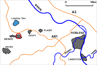 Lage des Untersuchungsgebietes (roter Kreis)