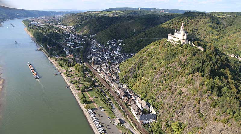 Luftaufnahme Philippsburg und Marksburg, Foto: DBV