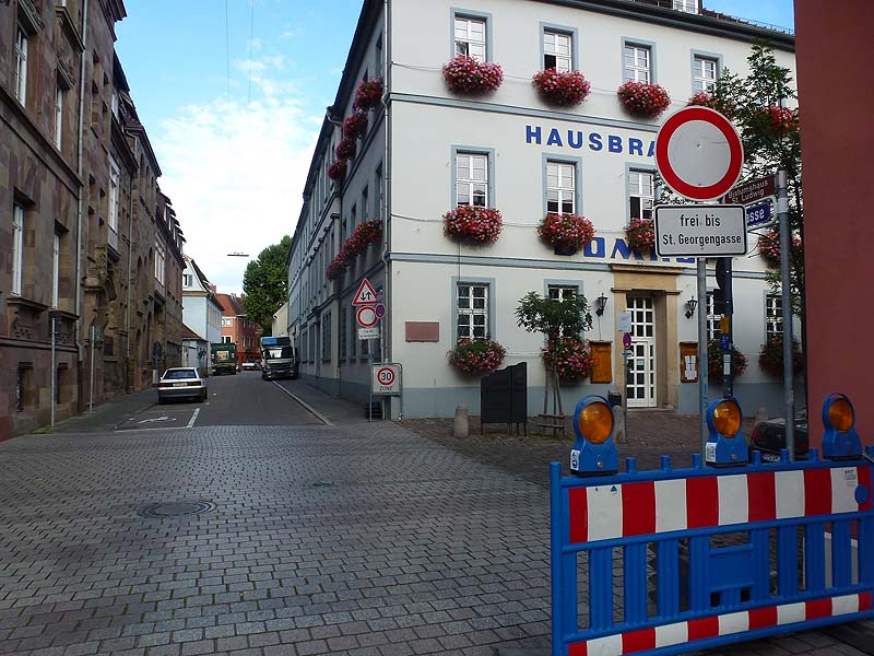 Beschilderung Große Himmelsgasse, © Stadt Speyer