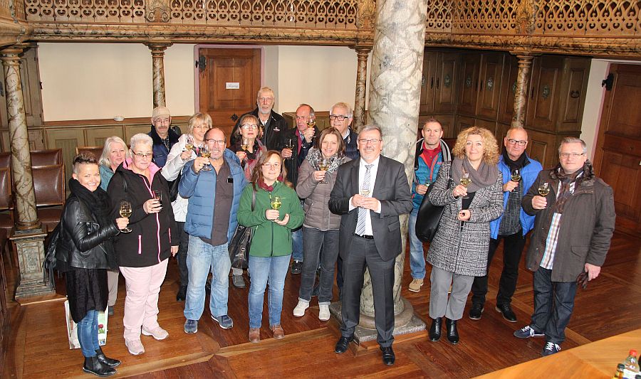 OB Hansjörg Eger empfängt im Trausaal Gäste aus Schwetzingen, Foto © Stadt Speyer