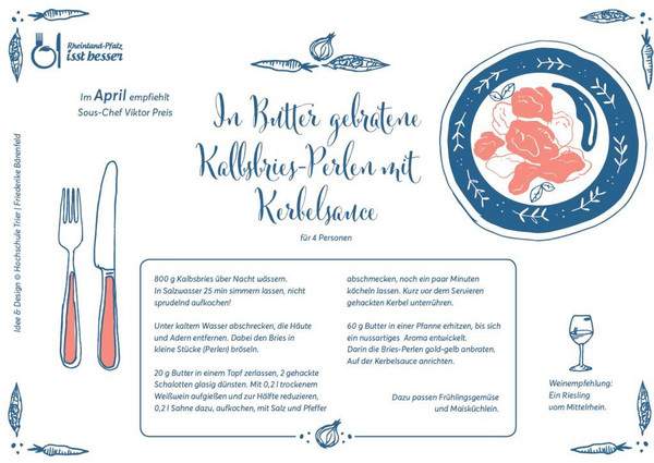 Beispiel-Geschirrtuch für den Monat April