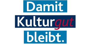 Schriftzug: Damit Kulturgut bleibt