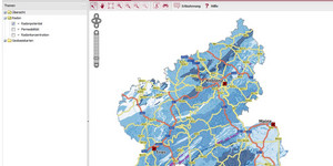 Screenshot der Geologischen Radonkarte