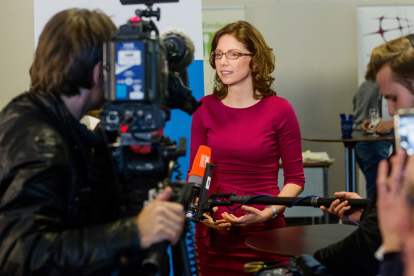 Ministerin beim Interview