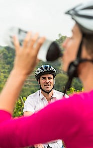 Trinkpause auf dem Ahrradweg