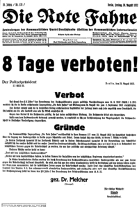 „Die rote Fahne“ vom 26. August 1932