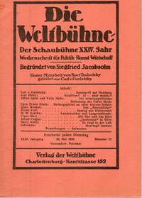 Exemplar der Zeitschrift „Die Weltbühne“