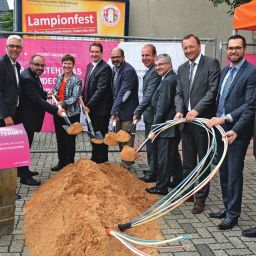 1. Spatenstich für die Projekte der Telekom am 06.09.2018 in der Ortsgemeinde Kettig, VG Weißenthurm