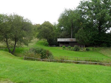 Fischweiher mit Schutzhütte