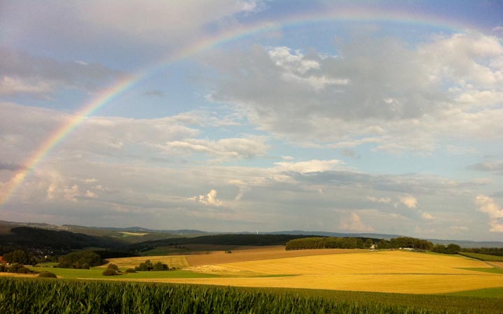 Regenbogen über Schwollener Bann